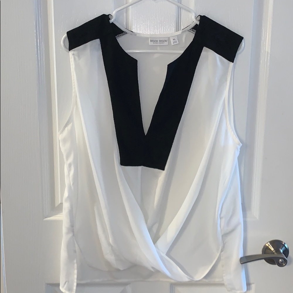 Black and White Blouse